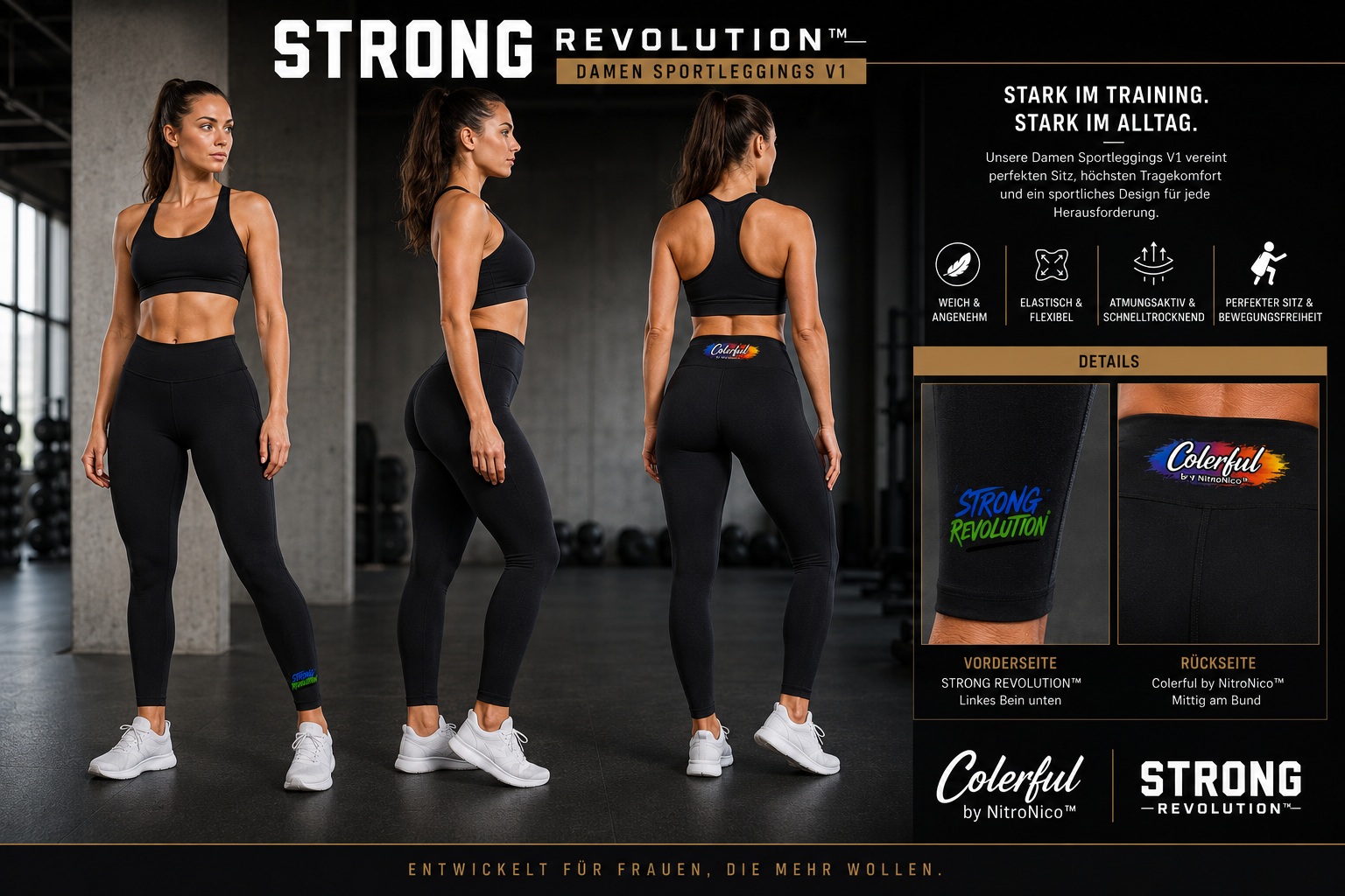 Vorschau der STRONG REVOLUTION Performance Damenleggings V1